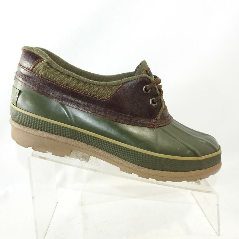 Sporto Size 9 M Green Brown Duck Toe Mens L4 C34